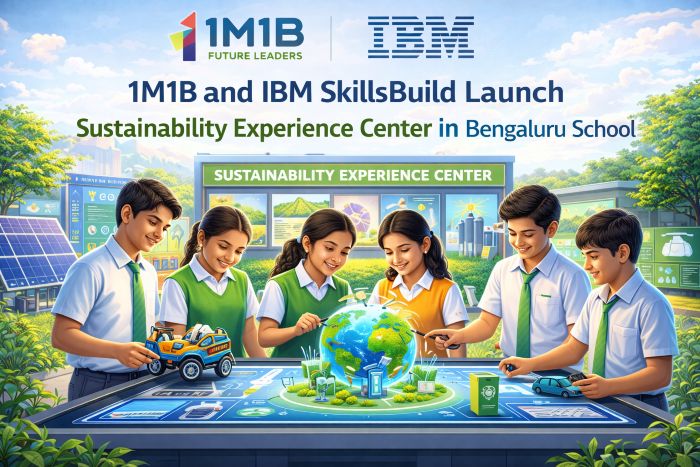 1M1B and IBM SkillsBuild Launch Sustainability Experience Center in Bengaluru School