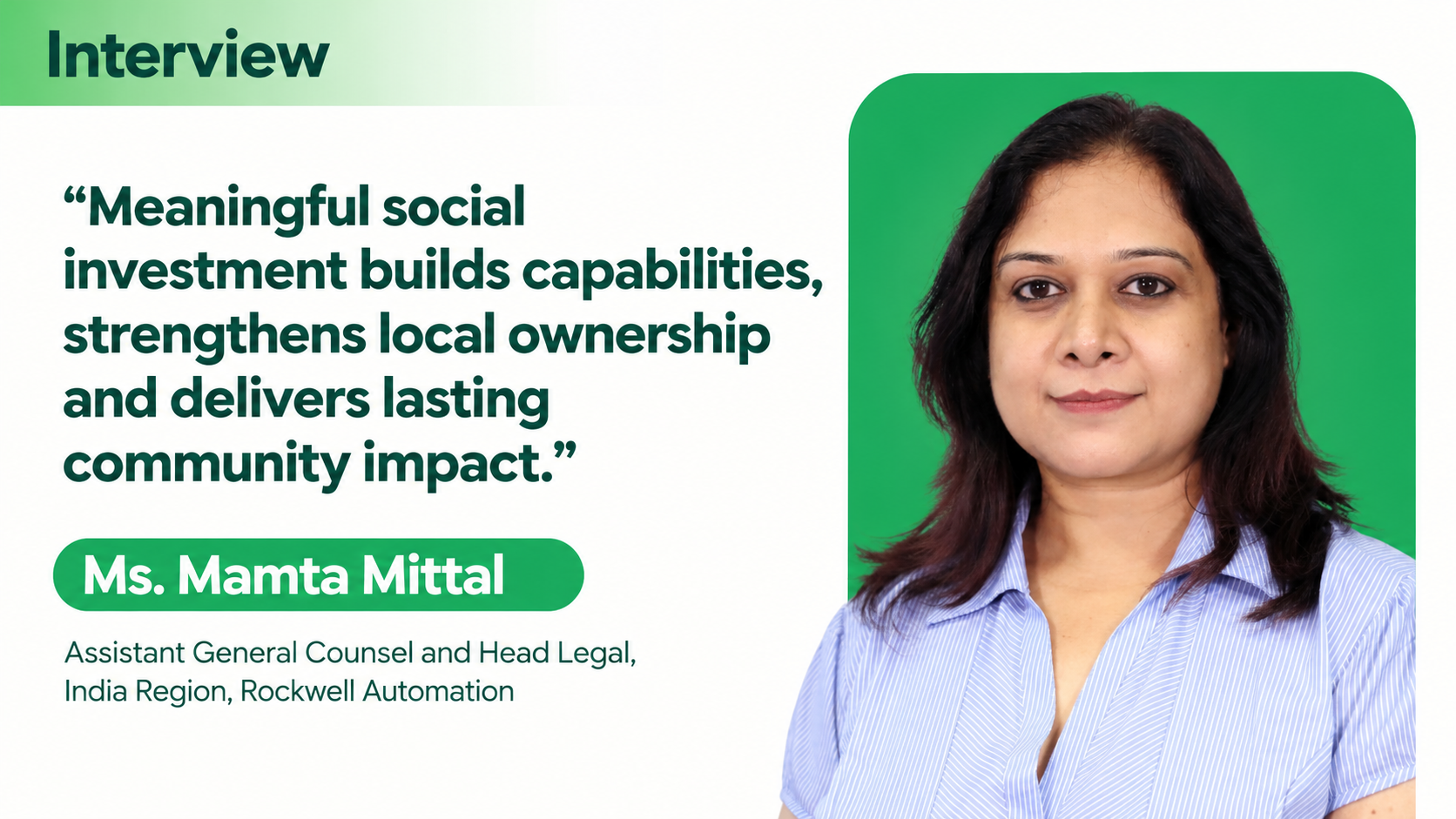 Rockwell Automation Connects Technology, Education and Livelihoods Through CSR