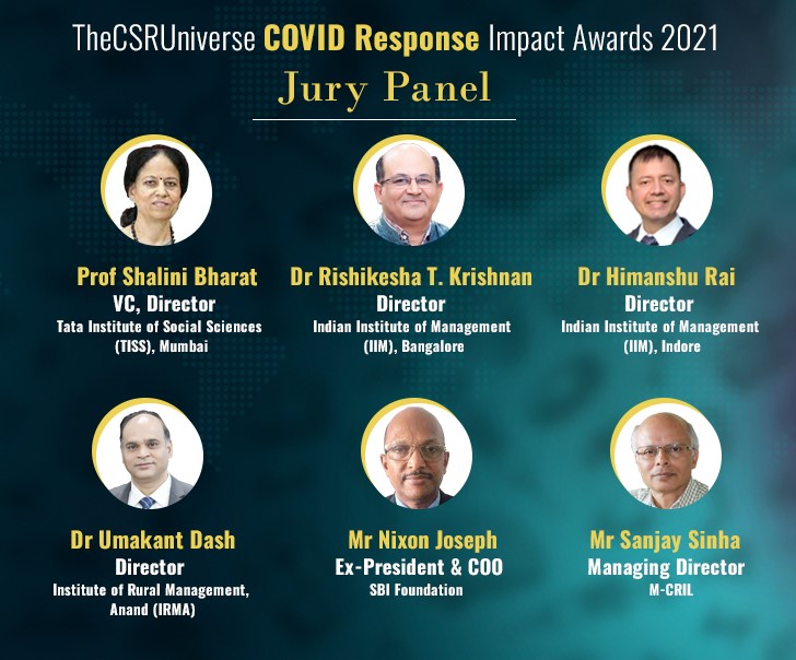 Top academicians from IIMs, TISS, IRMA and CSR experts in jury panel for TheCSRUniverse COVID Response Impact Awards 2021