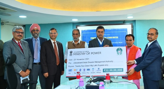 Power CPSEs contribute Rs 22.5 crore to Uttarakhand for disaster relief