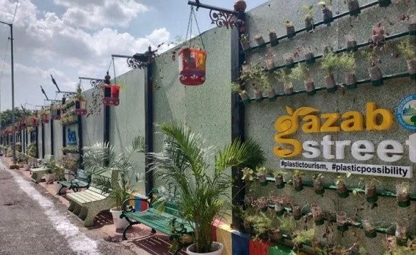 Gazab Street: Sit, relax and admire the beauty! How recycled plastic changed a street once covered with dirt and filth