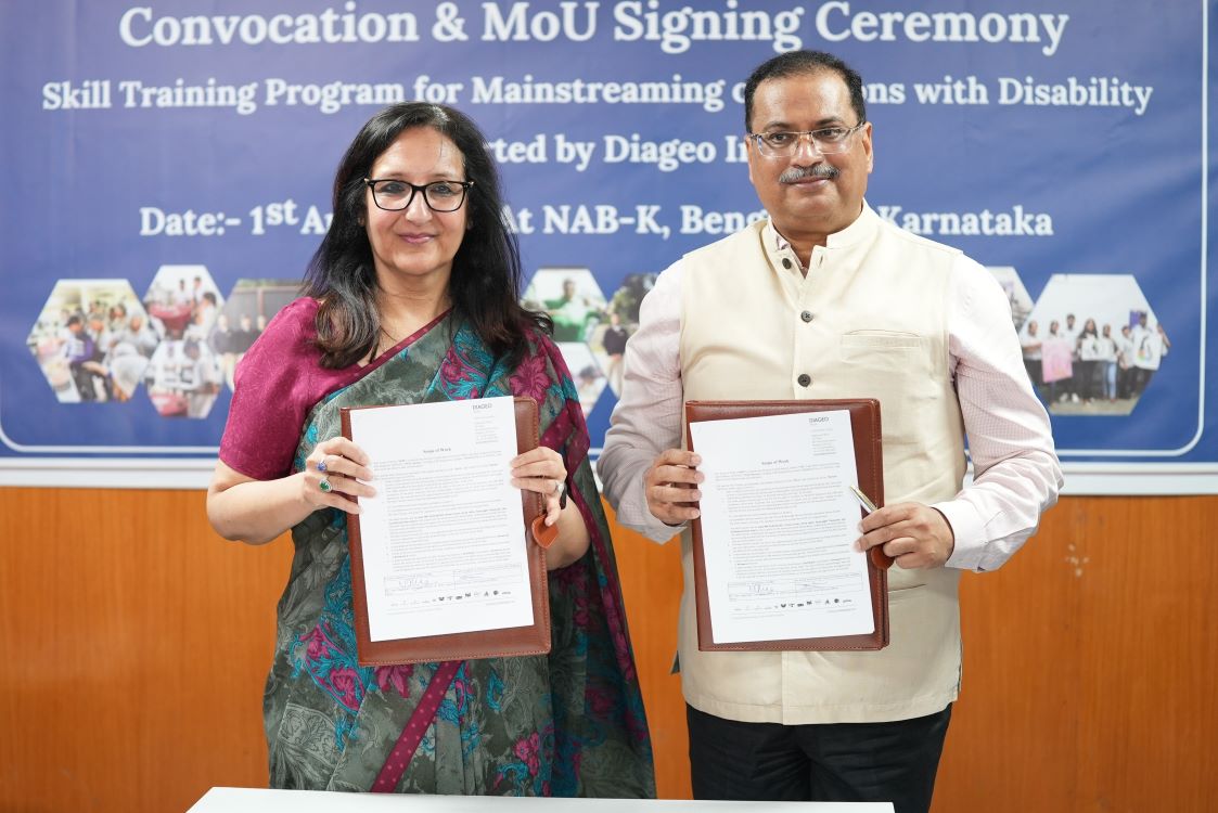 Diageo India Signs MoU With SCPwD To Train 300 Students In Food And Beverage Services
