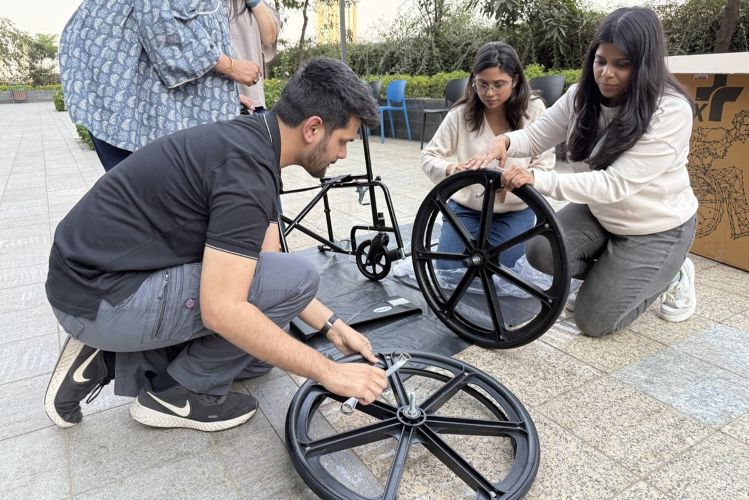 ‘Wheels Of Kindness’: K Raheja Corp Employees Assemble And Donate Wheelchairs