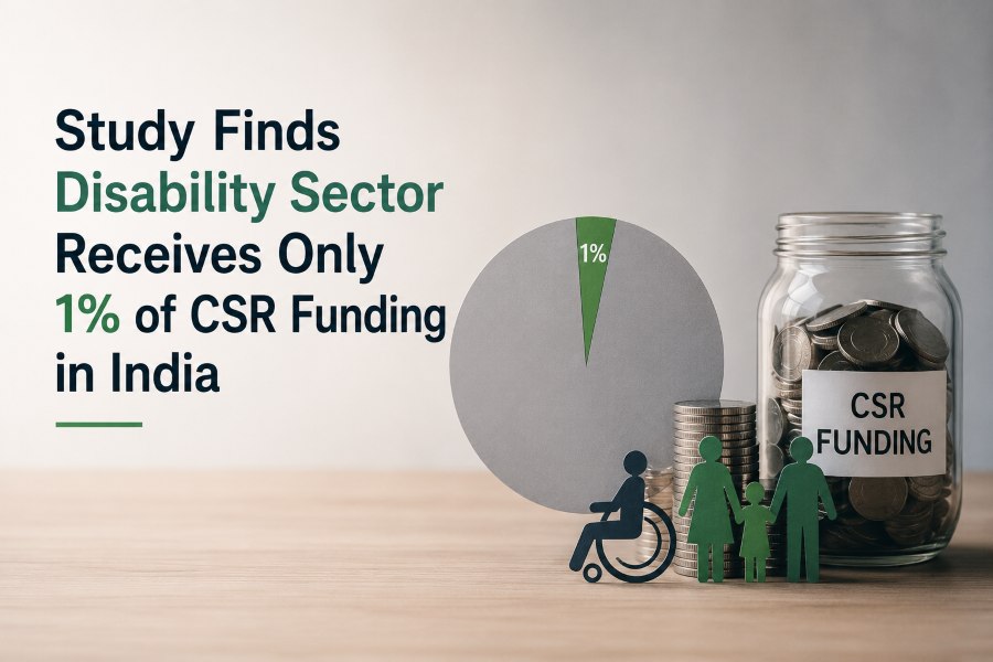 Study Finds Disability Sector Receives Only 1% of CSR Funding in India