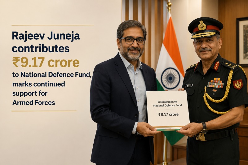 Rajeev Juneja Contributes ₹9.17 Crore to National Defence Fund