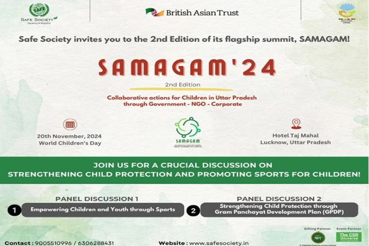 State-Level Summit SAMAGAM 2024 to Focus on Child Protection and Youth Empowerment in Uttar Pradesh