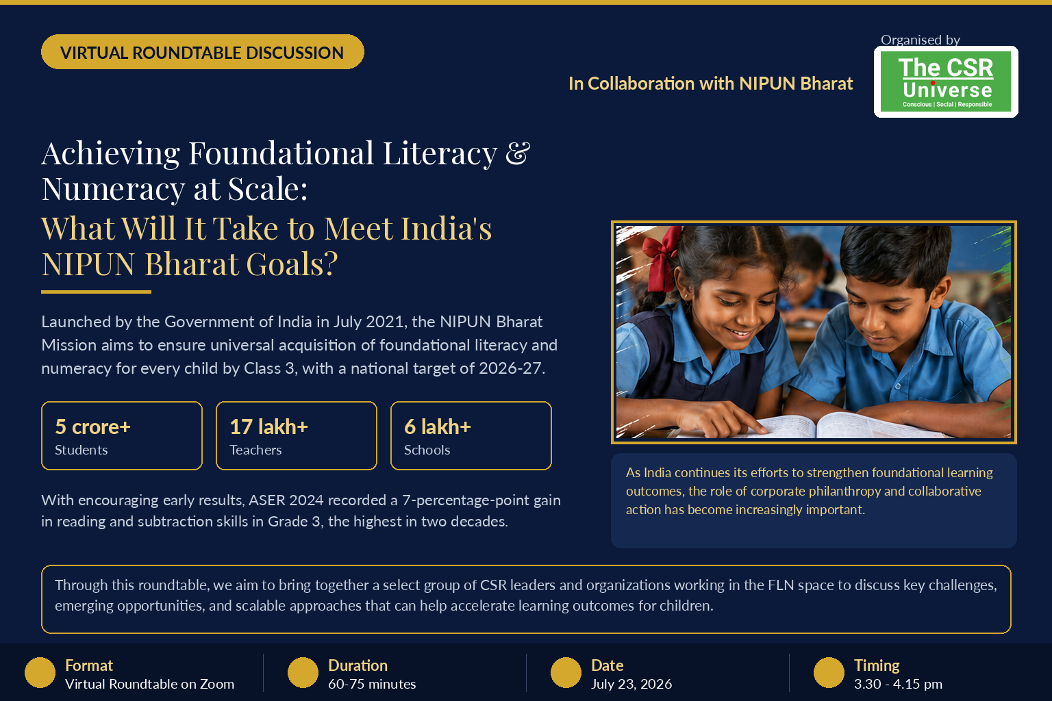 Achieving Foundational Literacy & Numeracy at Scale 
