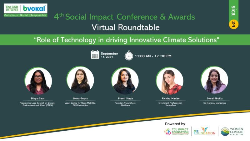 Virtual RoundTable: Role of Tech in Driving Innovative Climate Solutions